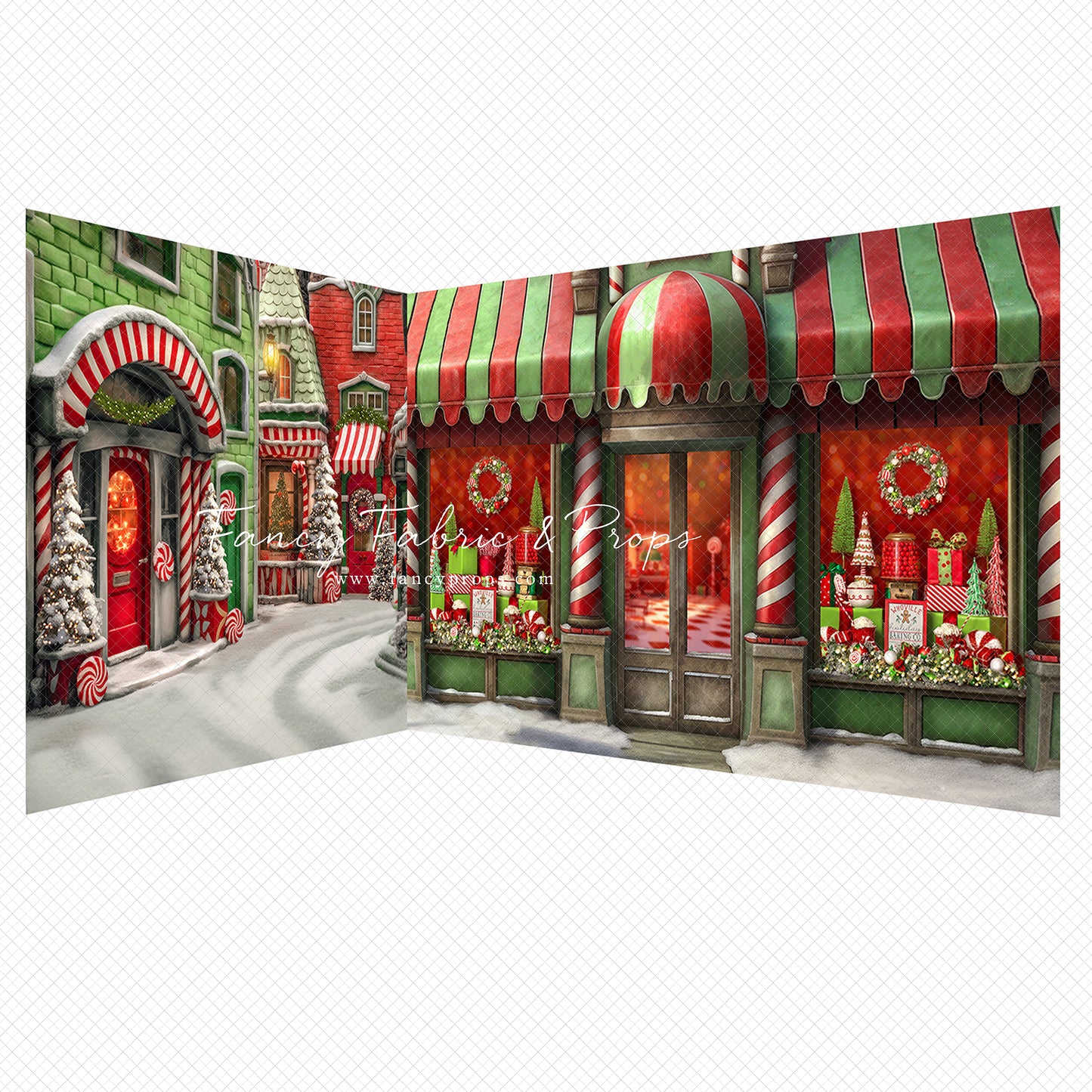 Who-Town Christmas Store 2pc Room