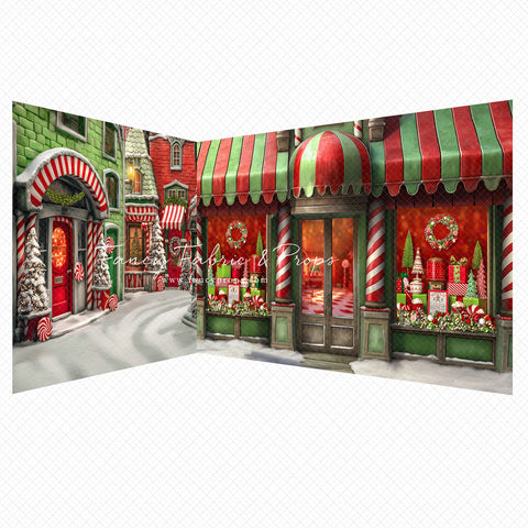 Who-Town Christmas Store 2pc Room