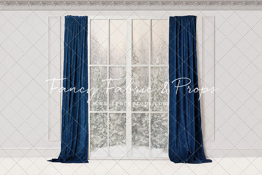 Winter Window Blue