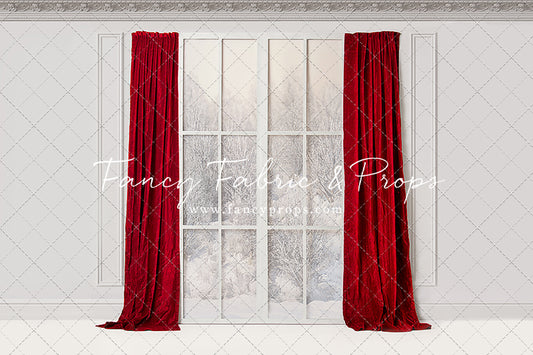 Winter Window Red