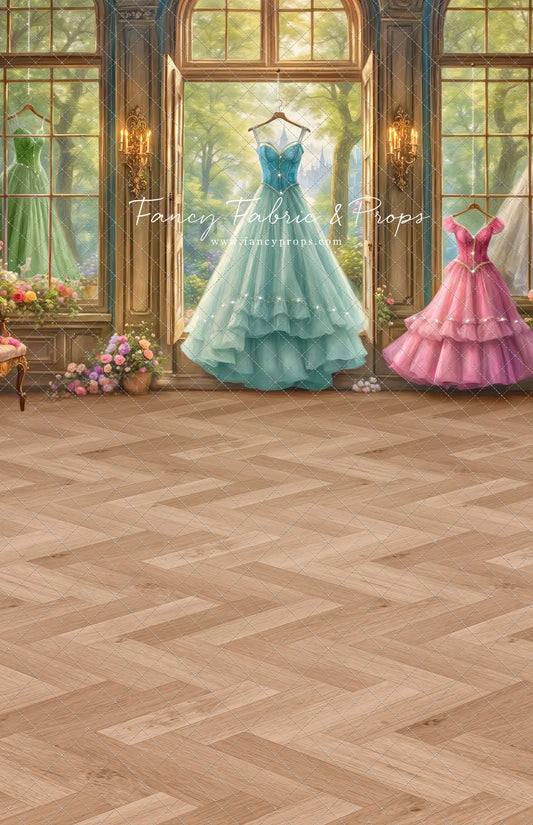 Dress of Royal Wishes- Wood Floor - With Sweep Option