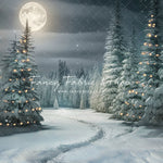 Snowy Road With Lights - with Sweep Option