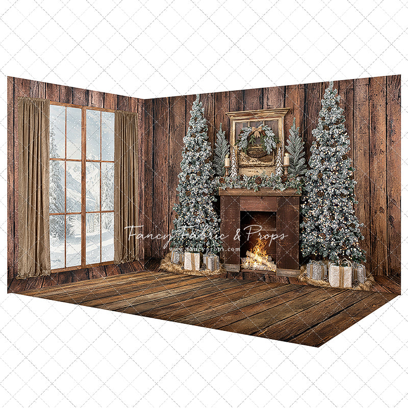 Rustic Country Lodge Mantle - Room