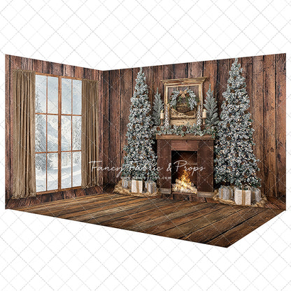 Rustic Country Lodge Mantle - Room