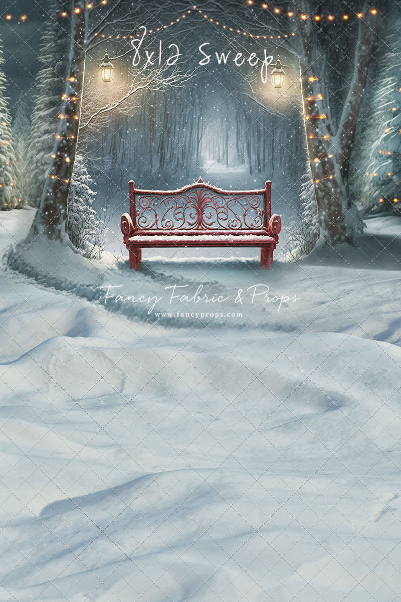 Snowy Bench - Red - with Sweep Option