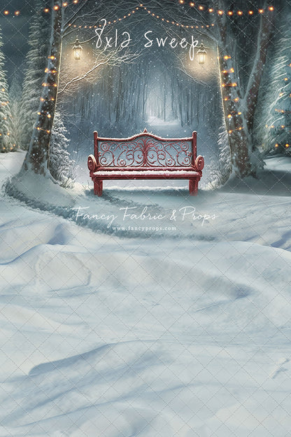 Snowy Bench - Red - with Sweep Option