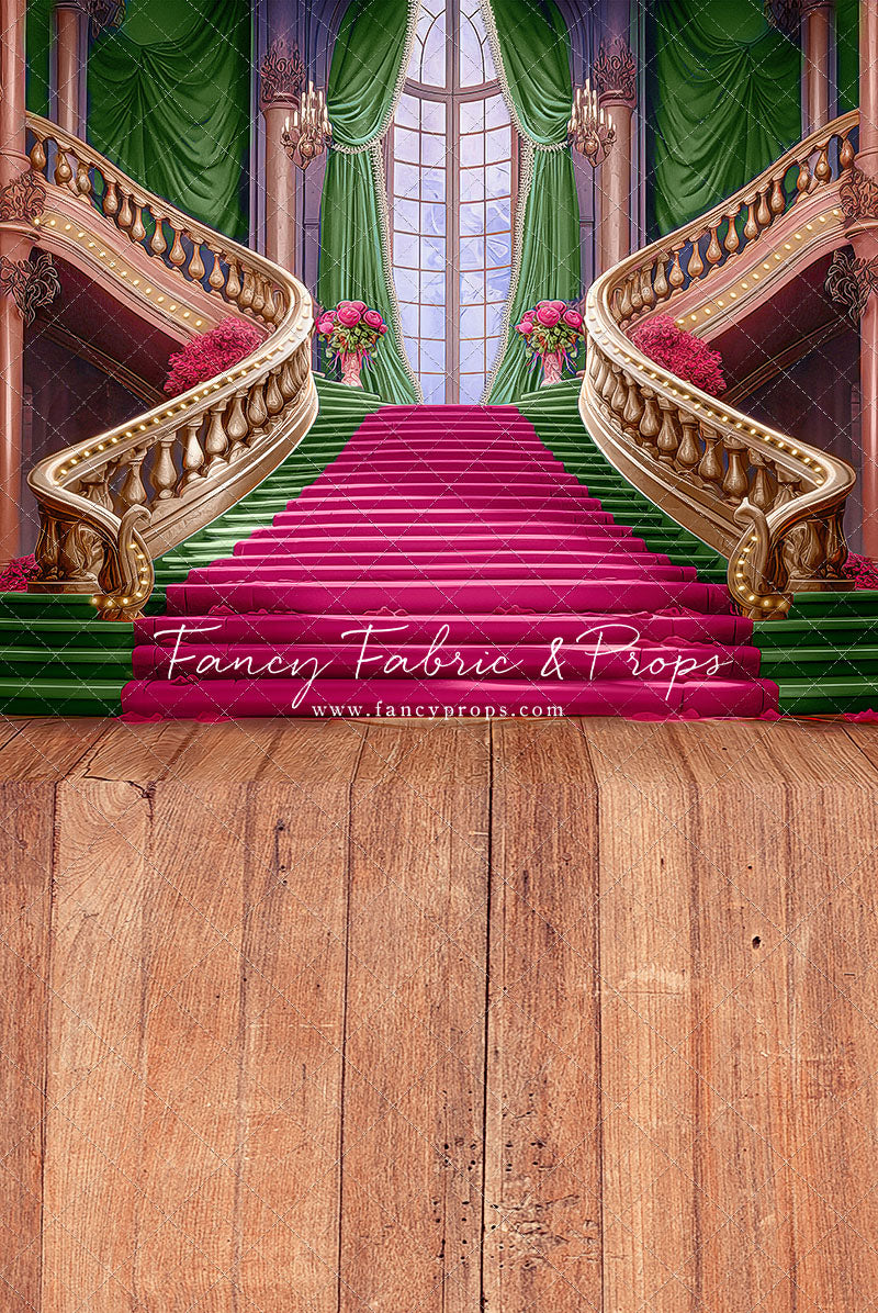 Ballroom Royal Staircase - Green - With Sweep Option