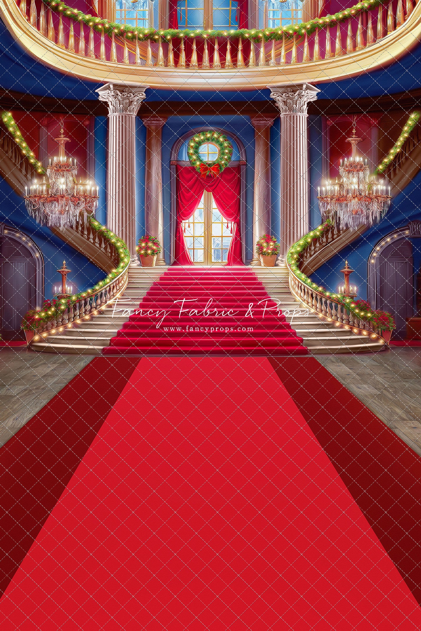 Belle's Royal Staircase -With Lights- Red Carpet - With Sweep Option