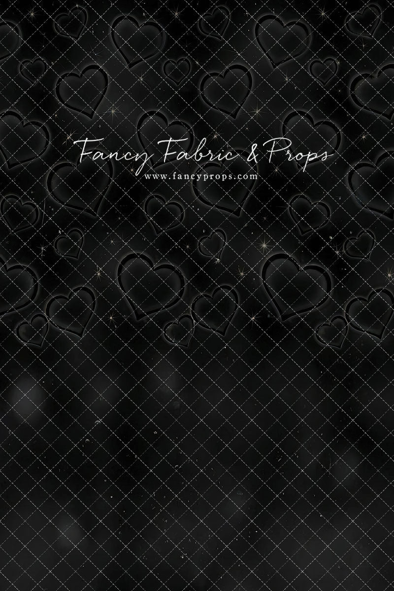 Black Puffy Hearts - With Sweep Option