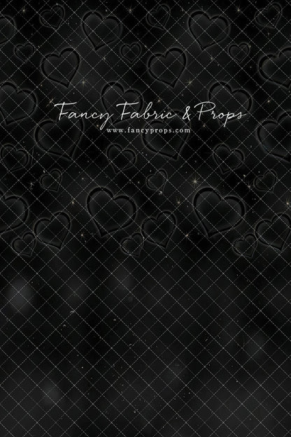 Black Puffy Hearts - With Sweep Option