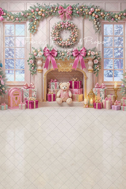 Blush Holiday Hearth - with Sweep Option