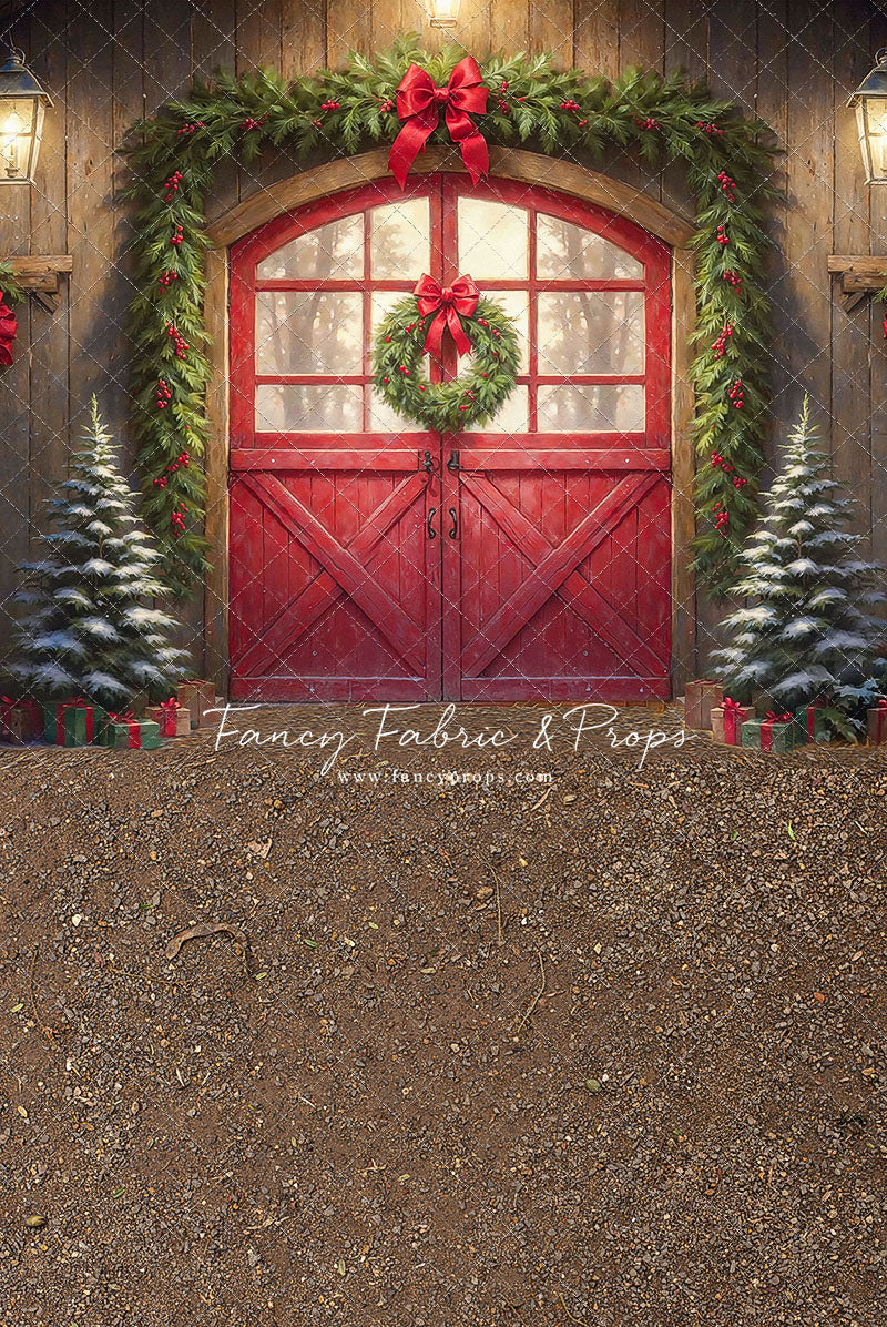 Christmas At The Red Barn - Dirt Floor - with Sweep Option