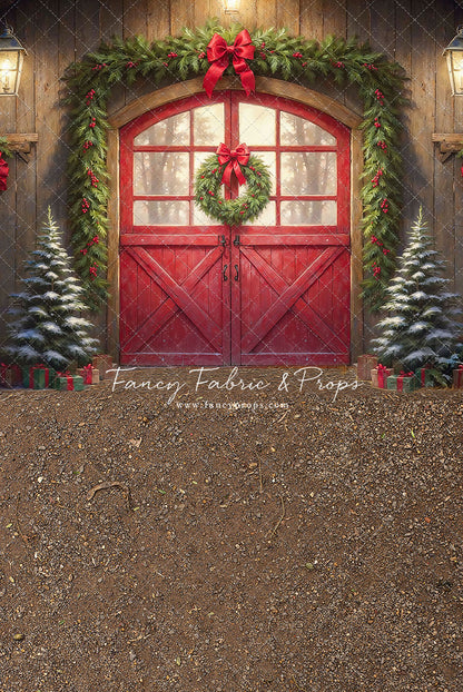 Christmas At The Red Barn - Dirt Floor - with Sweep Option