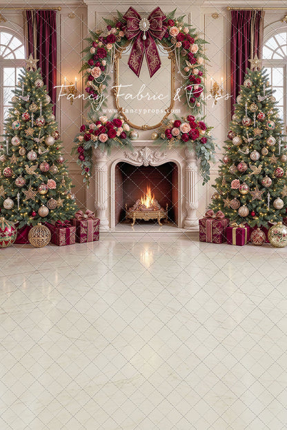Christmas Rose Parlor - with Sweep Option
