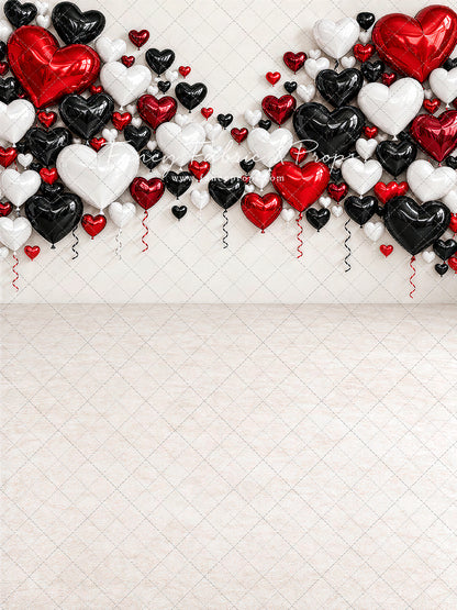 Classic Heart Balloon Wall - With Sweep Option