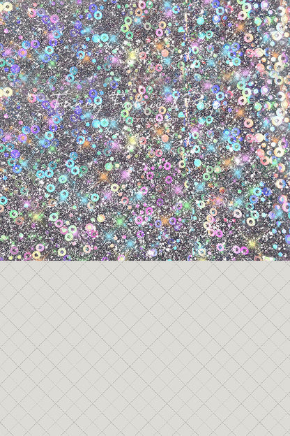 Cosmic Celebration - With Solid Beige Gray Floor Sweep Option