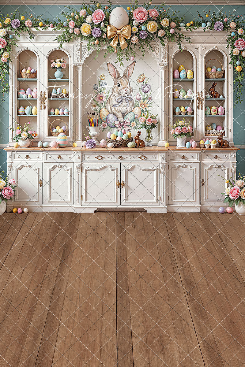 Easter Cupboard - Wood Floor - With Sweep Option