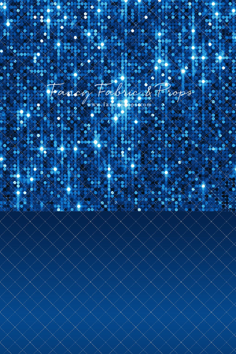 Electric Blue Glitz - With Solid Floor Sweep Option