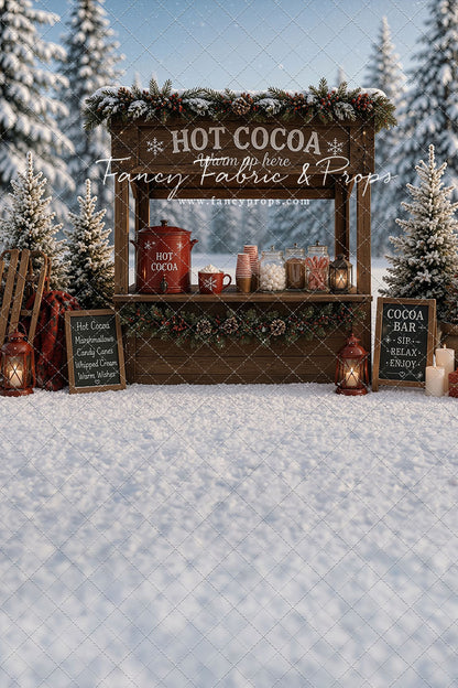 Frosted Forest Cocoa Cart - With Sweep Option