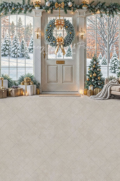 Golden Noel Entryway - with Sweep Option