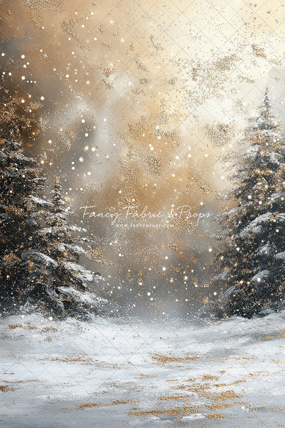 Golden Snowy Wonderland - With Sweep Option