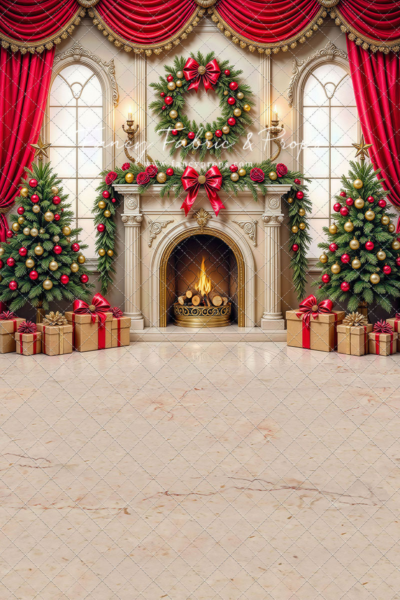 Grand Christmas Hearth - with Sweep Option