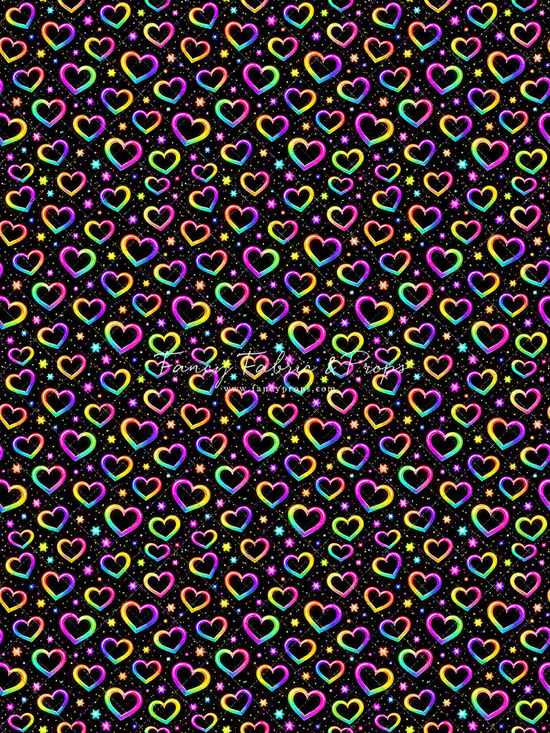 Neon Hearts - With Sweep Option