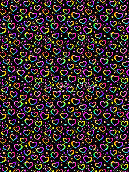 Neon Hearts - With Sweep Option