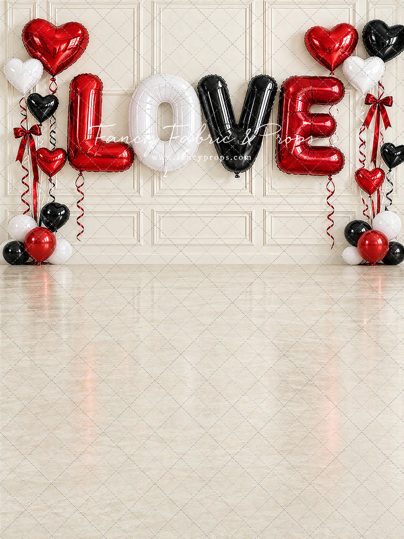 Neutral Love Balloon Wall - With Sweep Option