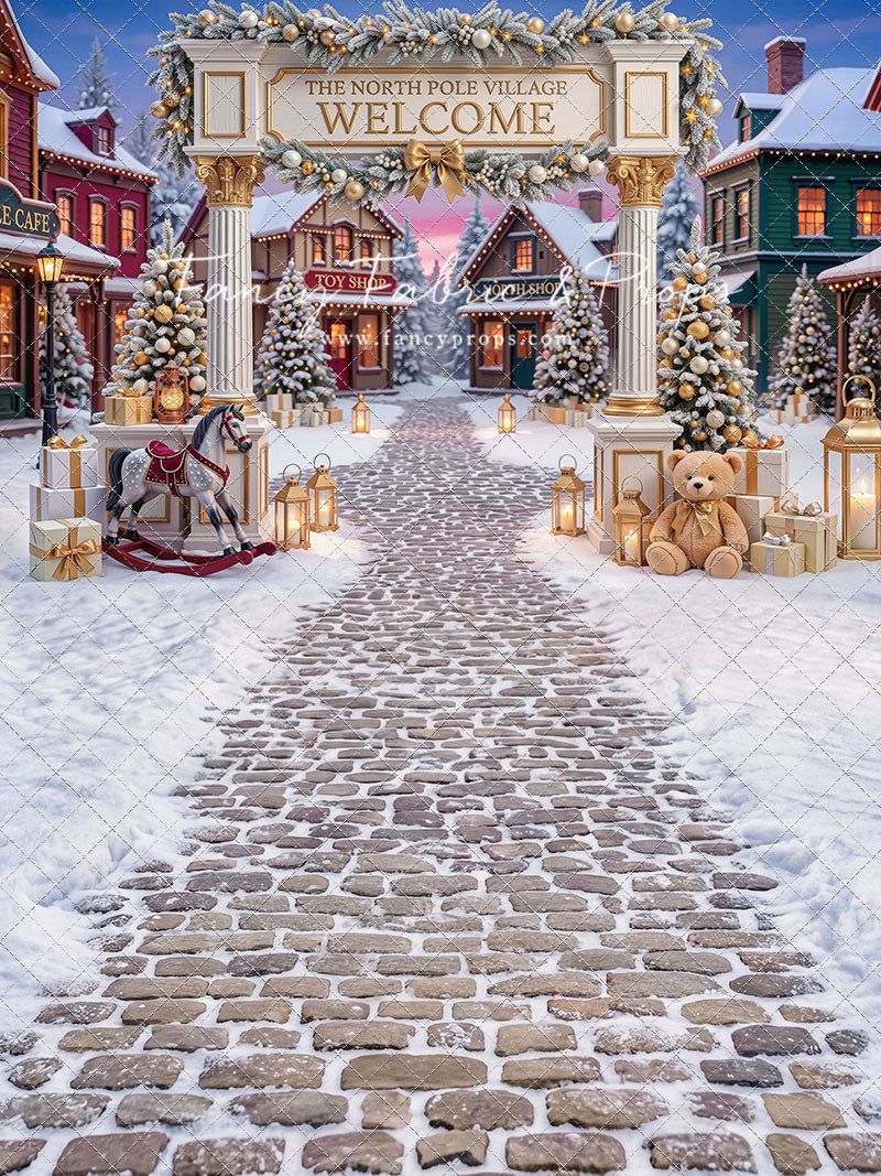 North Pole Village Welcome - with Sweep Option