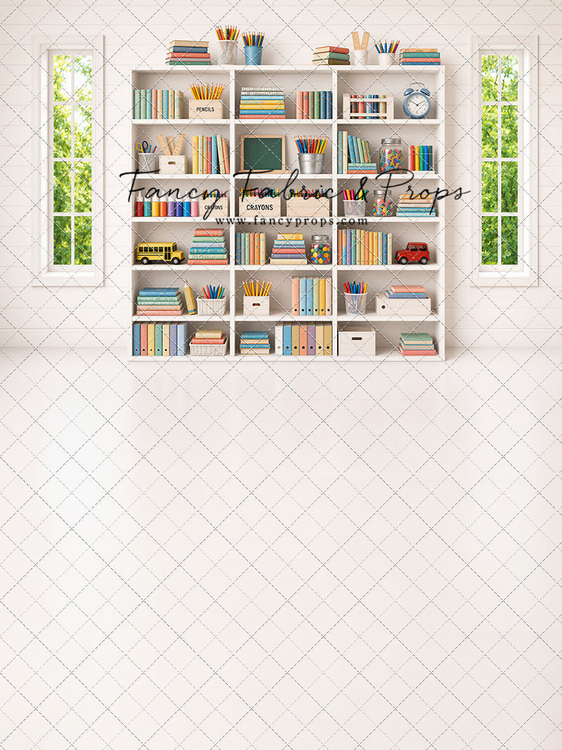 Pastel Classroom Bookshelf - With Sweep Option