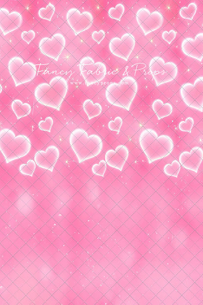 Pink Puffy Hearts - With Sweep Option
