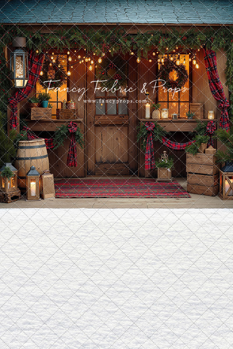 Plaid Cabin Porch - With Sweep Option