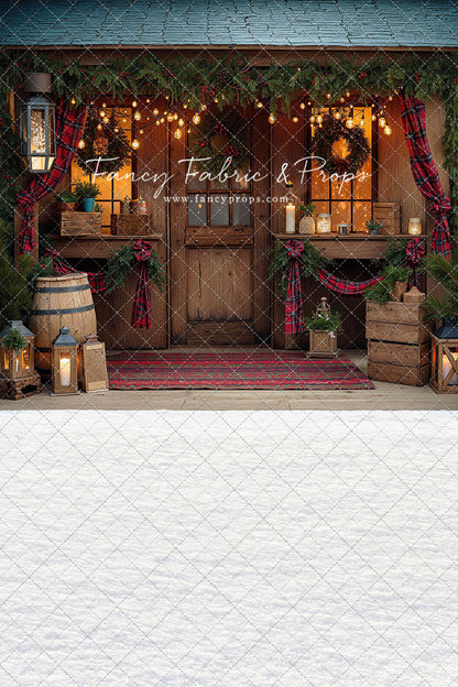 Plaid Cabin Porch - With Sweep Option