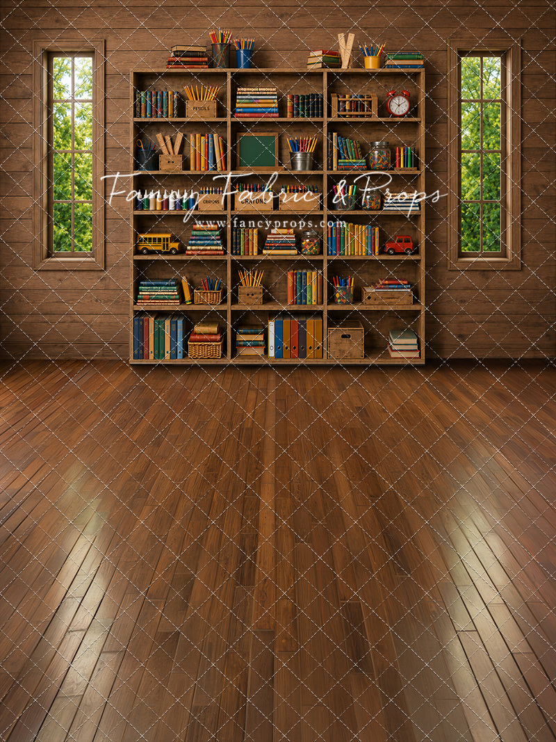 Rustic Schoolhouse Bookshelf - With Sweep Option