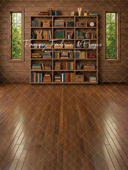 Rustic Schoolhouse Bookshelf - With Sweep Option