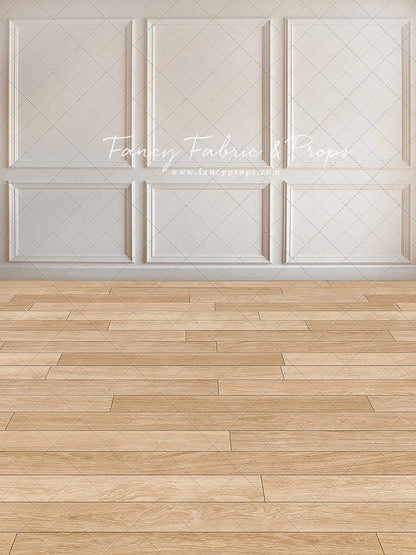 Simple Ivory Panel Wall - With Winter's Grace Floor Sweep Option