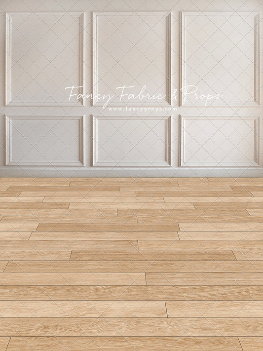 Simple Ivory Panel Wall - With Winter's Grace Floor Sweep Option