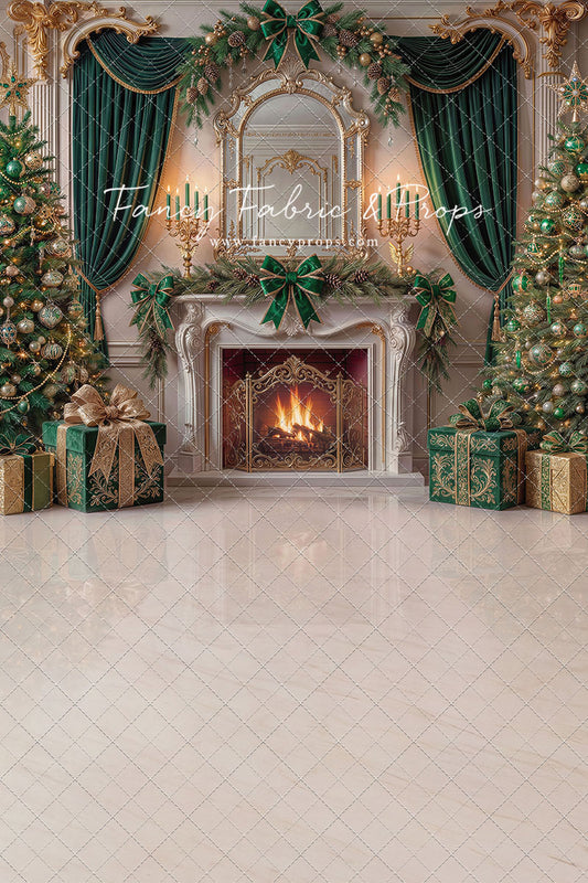 The Emerald Christmas Hearth  - with Sweep Option