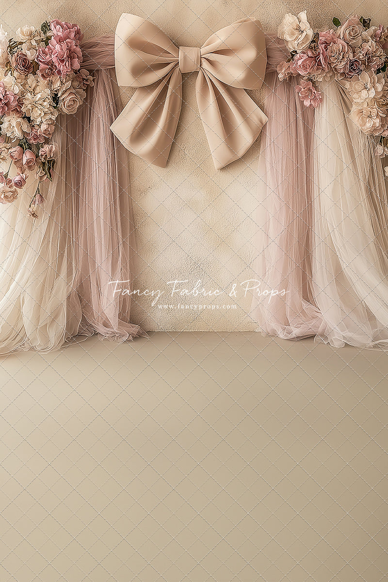 Velvet Blossom Bow Arch - With Sweep Option