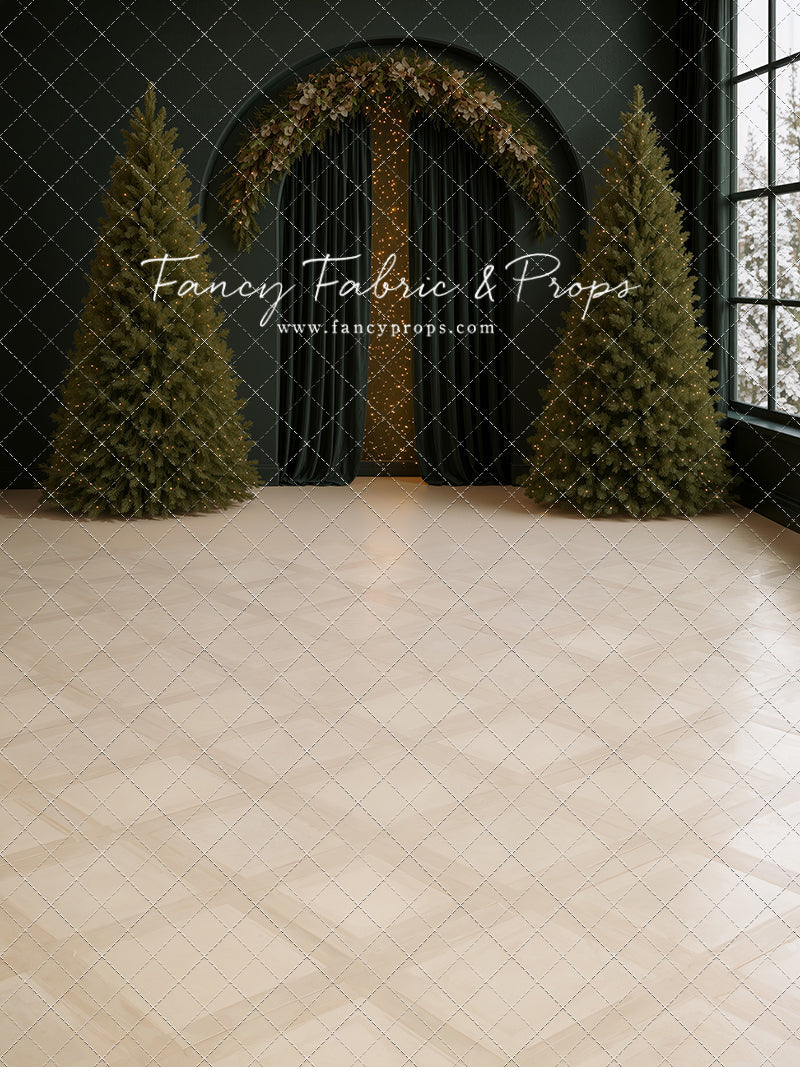 Velvet Christmas Arch - With Sweep Option