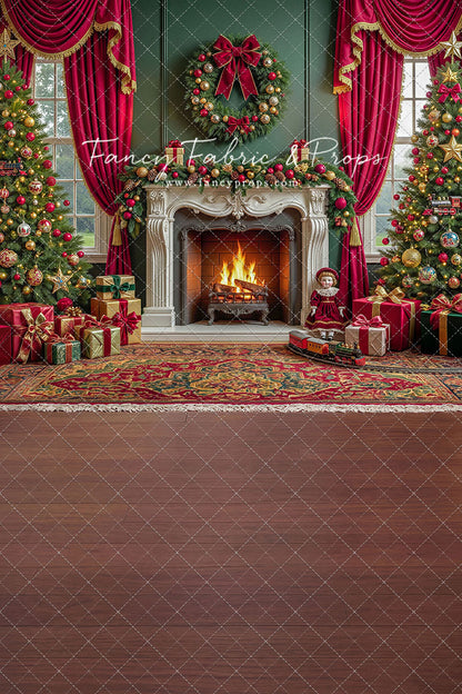 Vintage Christmas Hearth - with Sweep Option