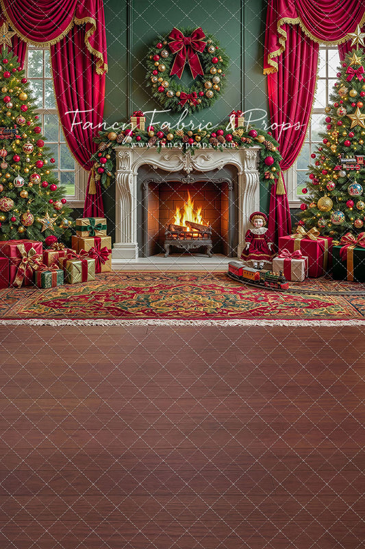 Vintage Christmas Hearth - with Sweep Option