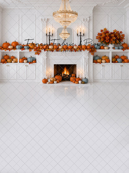White Autumn Fireplace - With Sweep Option