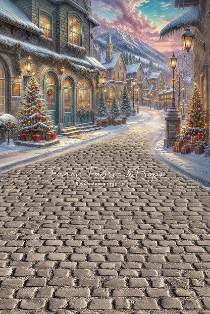 Winter Frost Market Street - Cobblestone Version - with Sweep Option