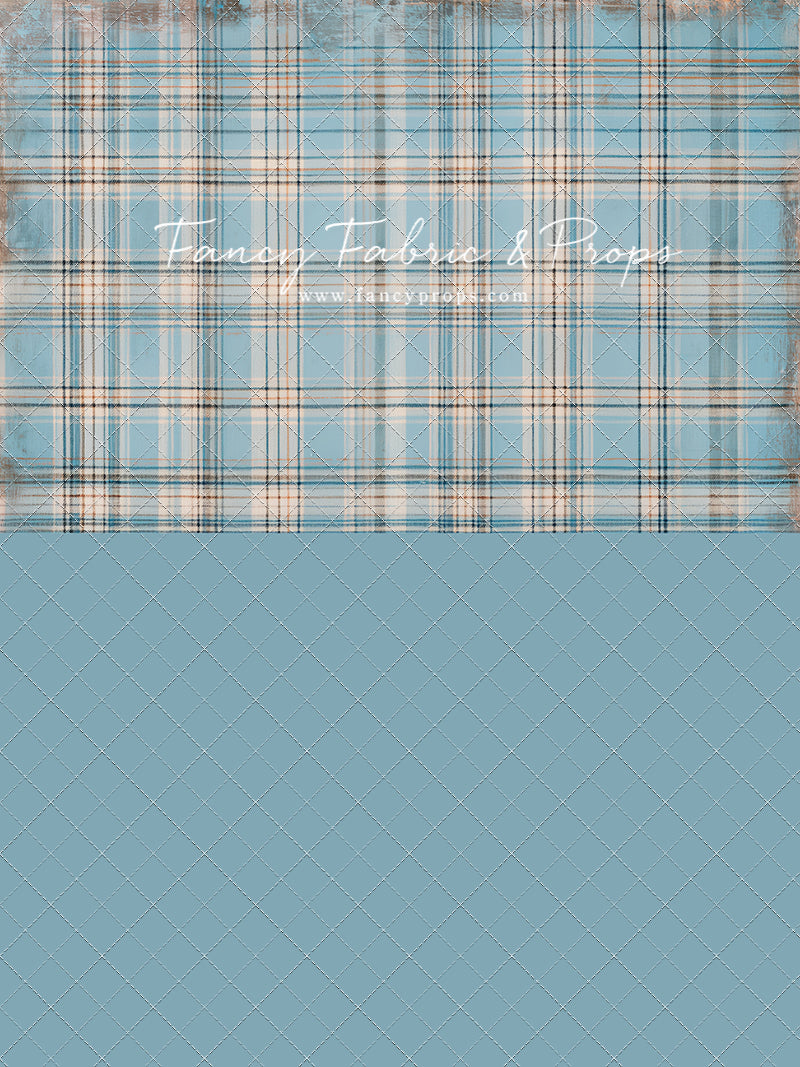 Winter Sky Gingham - With Sweep Option