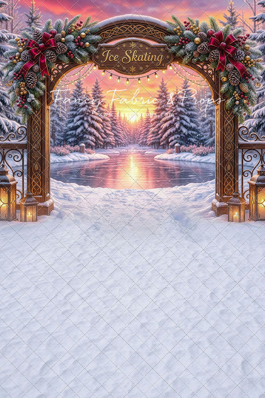 Winter Sunset Skating - With Sweep Option