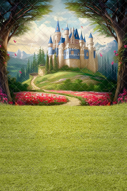 Royal Castle - Blue with Grass- With Sweep Option
