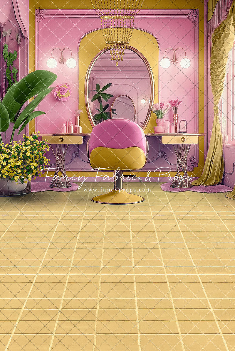 Stacie's Salon - Yellow - With Sweep Option