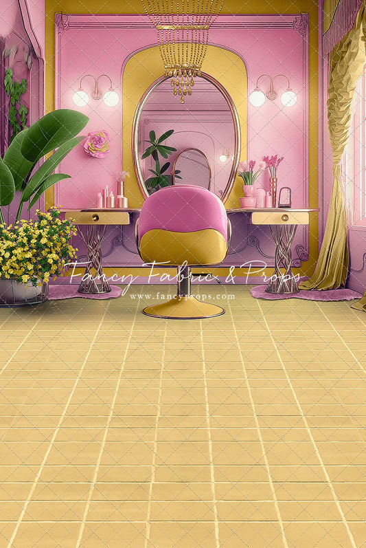 Stacie's Salon - Yellow - With Sweep Option